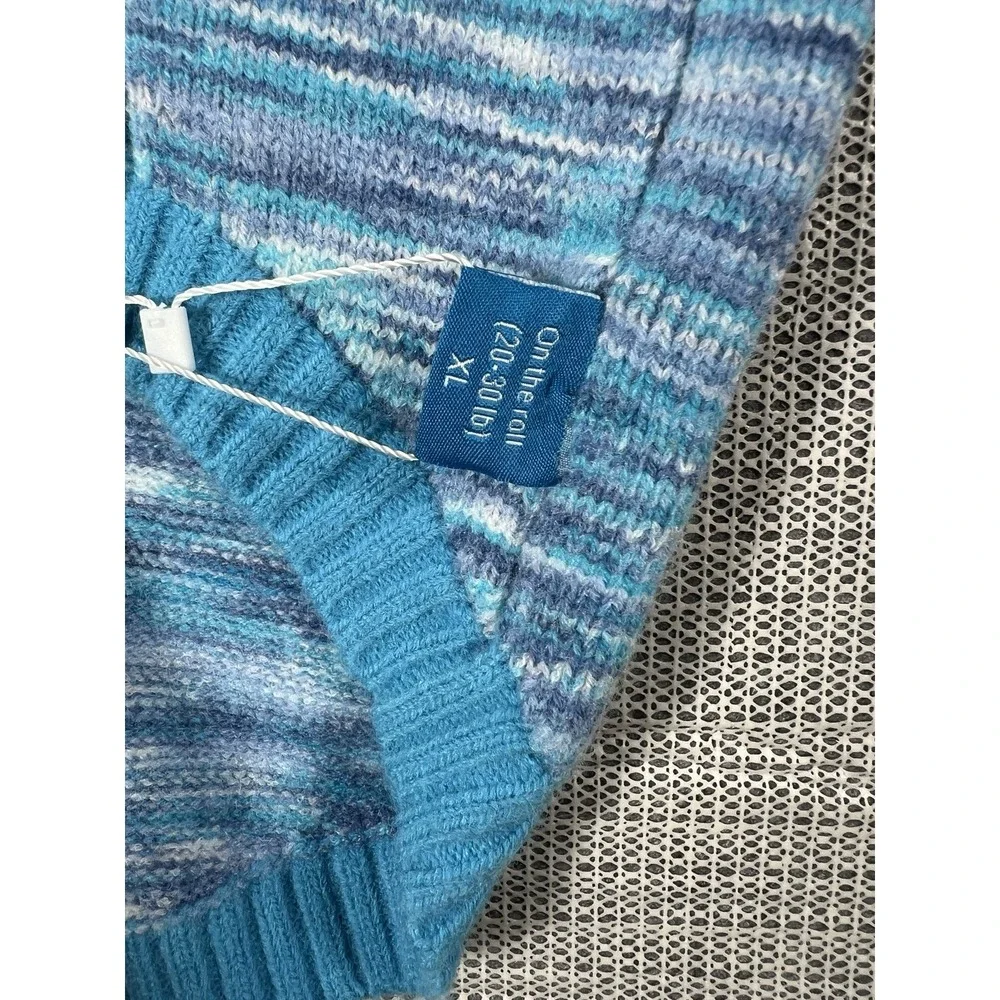 On the roll Warm Dog Sweater XL Blue Acrylic Winter Apparel‎ (20-30 Libras)